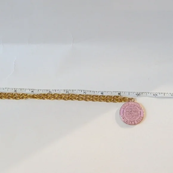 Louis Vuitton Pink And Gold Medallion With Unbranded Chain - Picture 4 of 6